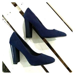 NWT Suede Shoes with Gloss Heels
